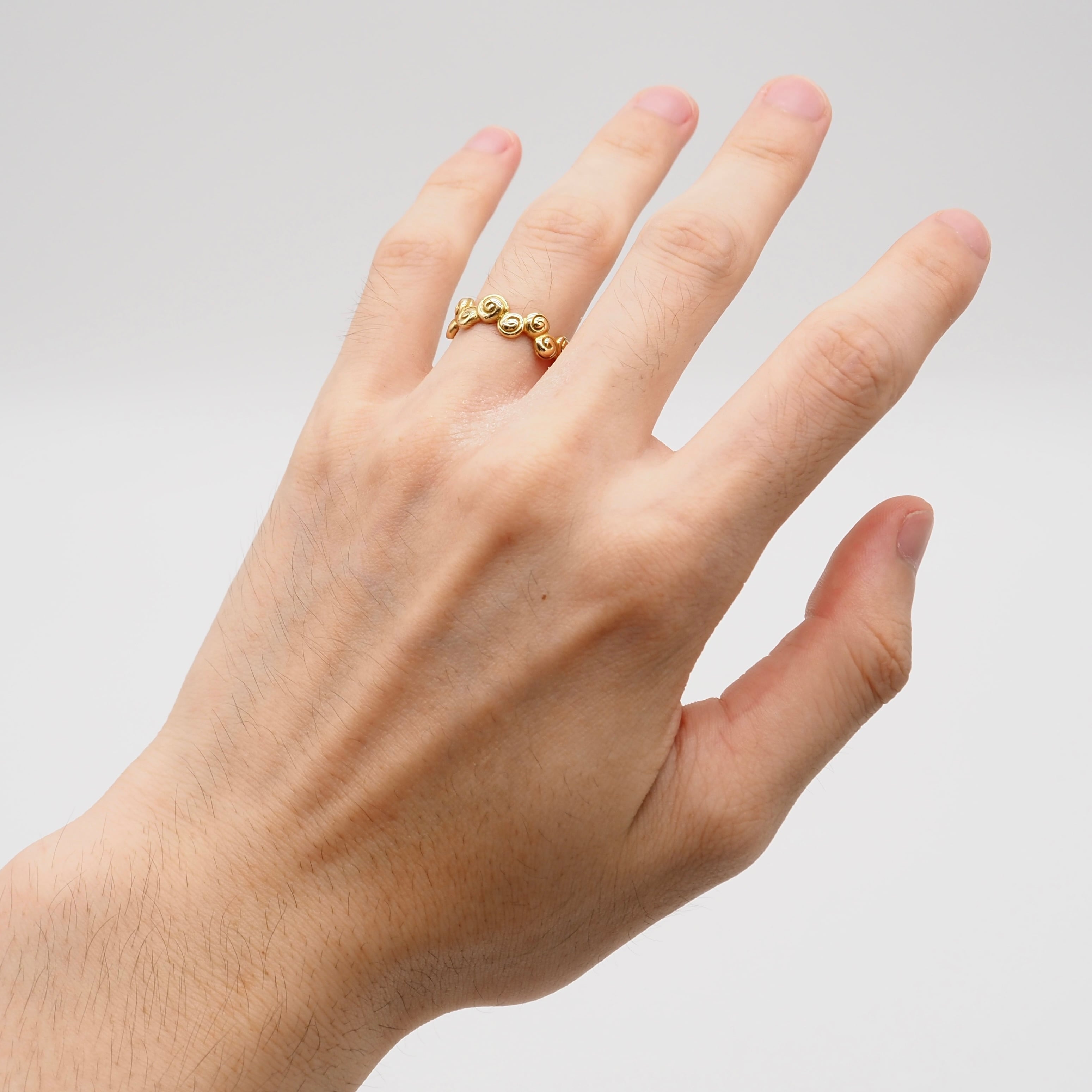 Tiffany&Co. 約9号 ローズバッド リング K18 ルビー サファイア