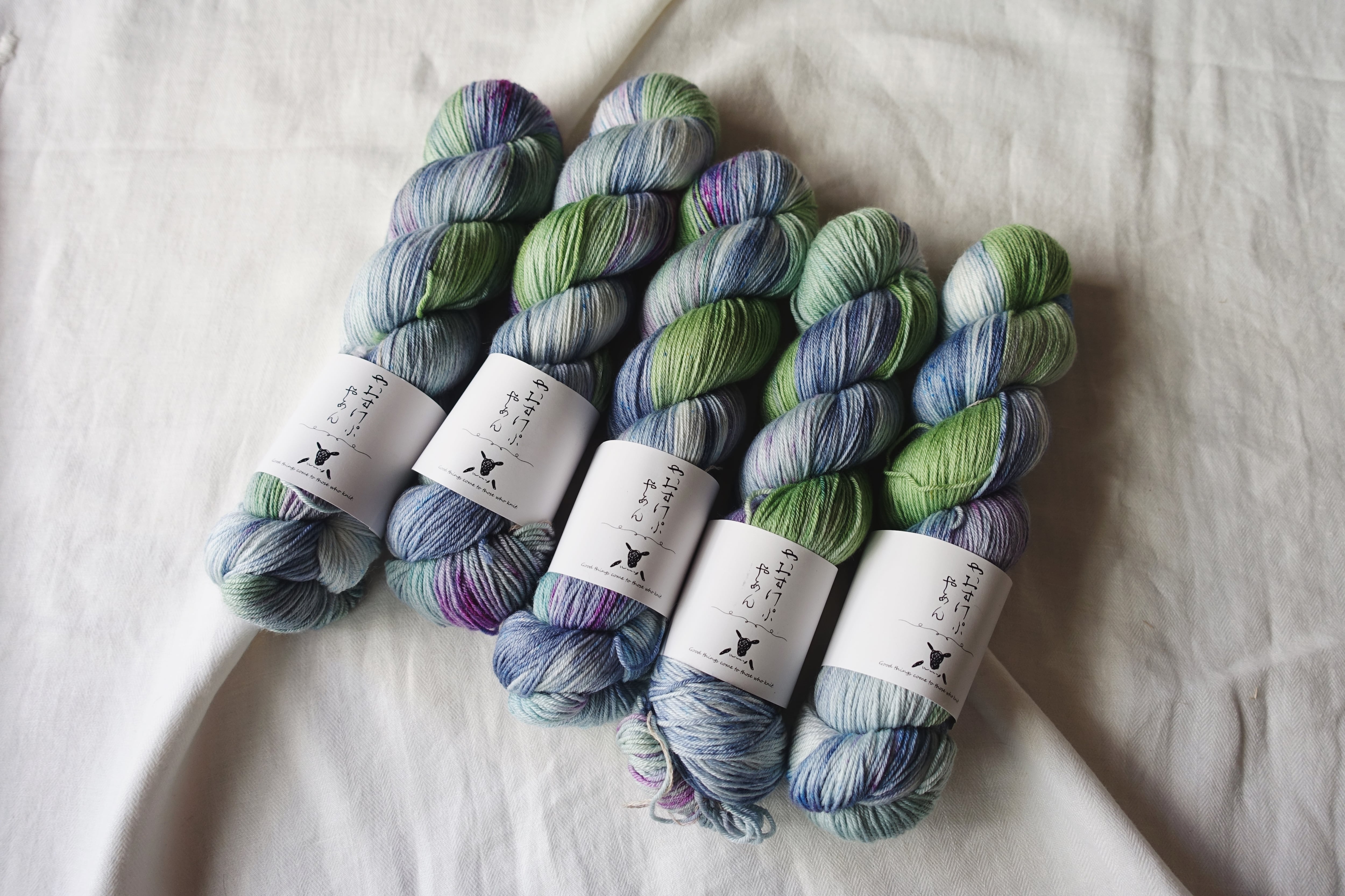 手染め糸]Premium Silk+Wool Sock_あじさい | 手染め毛糸のYaoskep Yarn