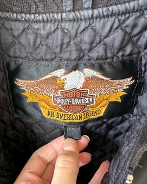 -Harley Davidson- Vintage 00s M MA-1 Jacket