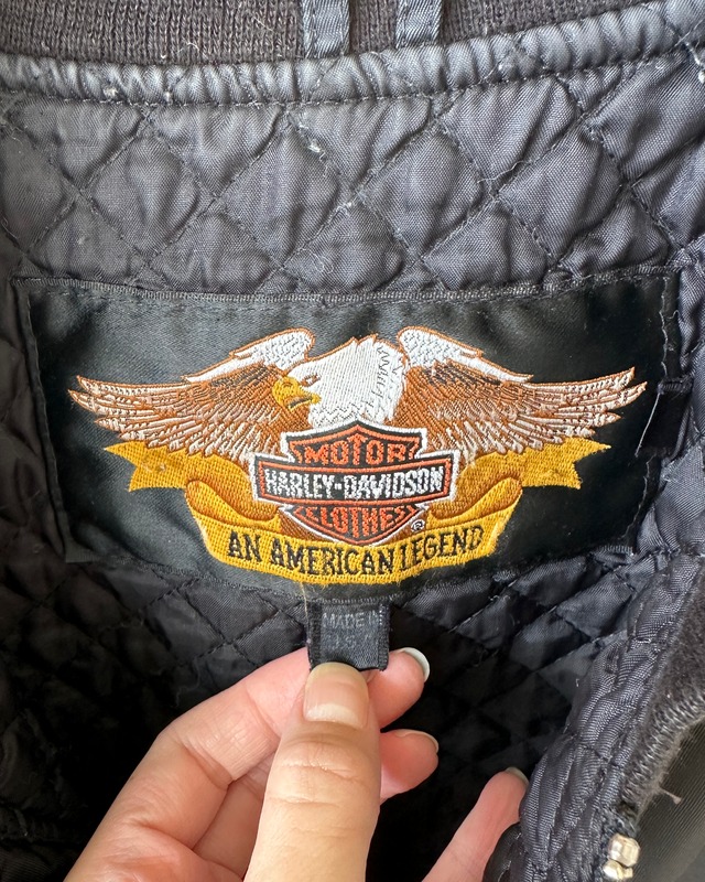-Harley Davidson- Vintage 00s M MA-1 Jacket