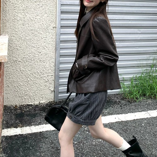 ストライプリボンバルーンショートパンツ ・79071