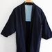 野良着 古着 着物 古布 黒 青 縞模様 ジャパンヴィンテージ リメイク素材 | Noragi Jacket Black & Blue Stripe Kimono Japanese Fabric Vintage