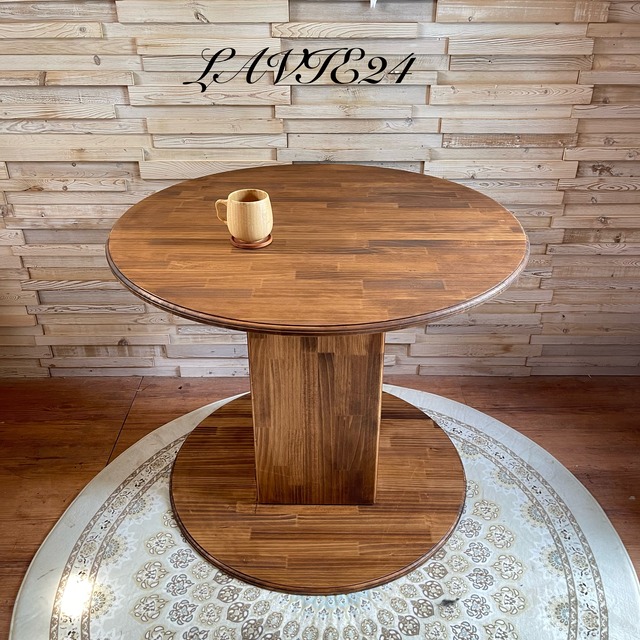 ★新作★ 丸テーブルB/ ラウンドテーブル/円形/ダイニング/椅子/ローテーブル可能 英国デザイン