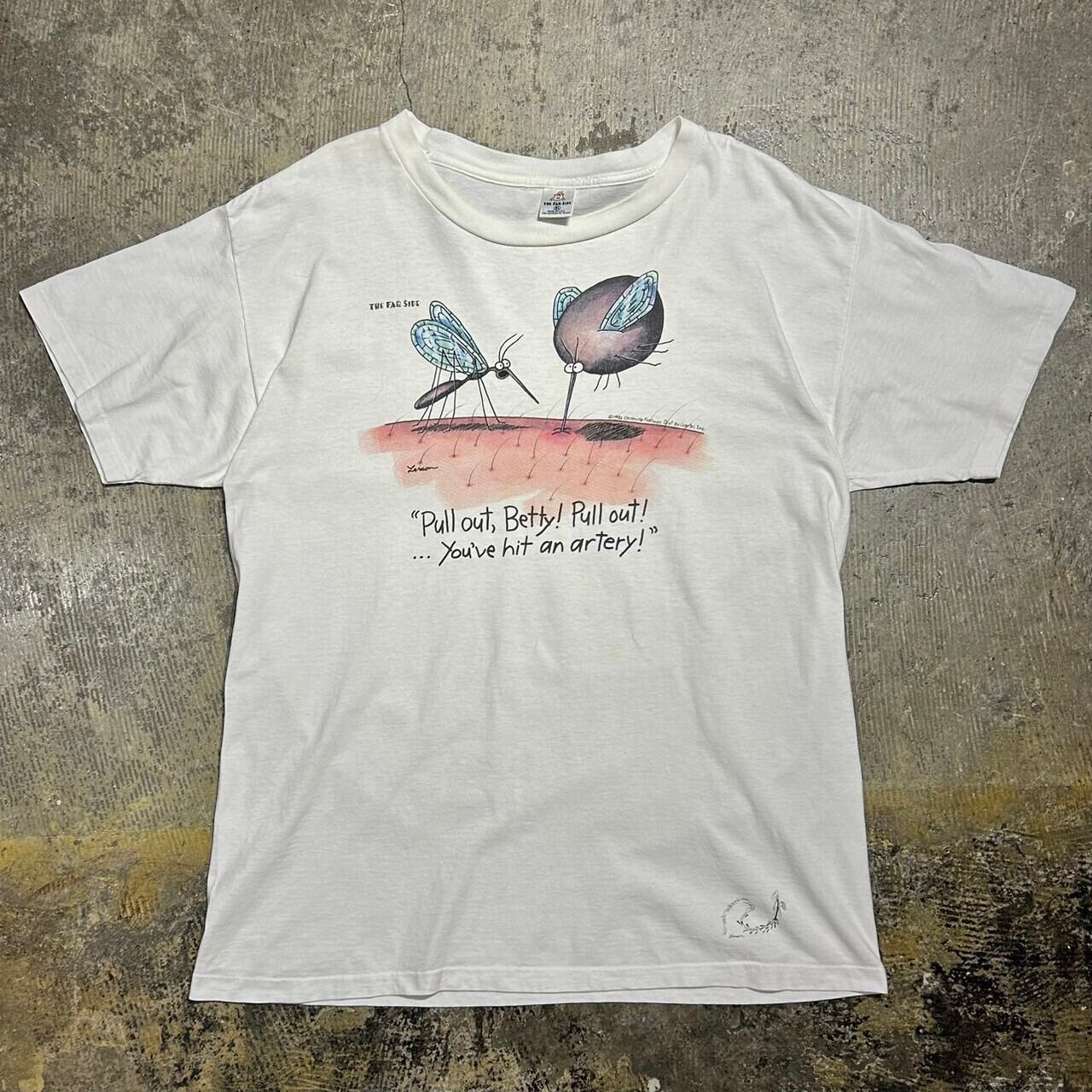 80s(1982) THE FAR SIDE Funny Print Tee USA製