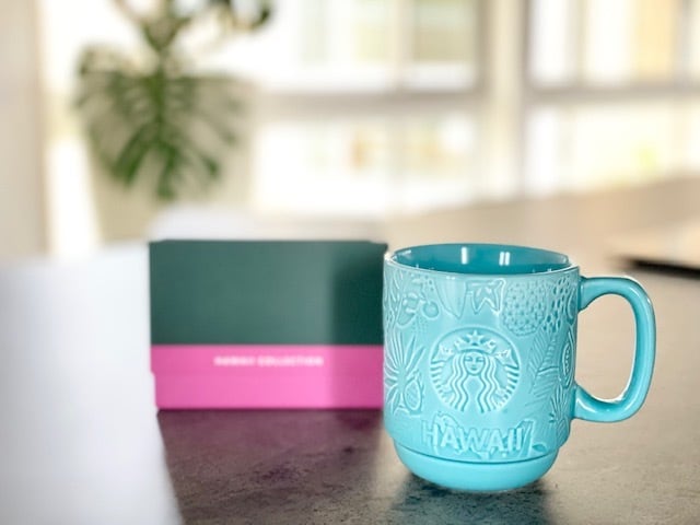 NEW＊【Starbucks coffee HAWAII】【ハワイ限定】希少 スターバックスコーヒー マグカップ ターコイズ ターコイズブルー ロゴ  フルーツ柄 スタバ スタバ限定 スタバマグカップ モンステラ パイナップル ハワイ ALOHA ギフト プレゼント ハワイ買い付け 海外雑貨 | ...