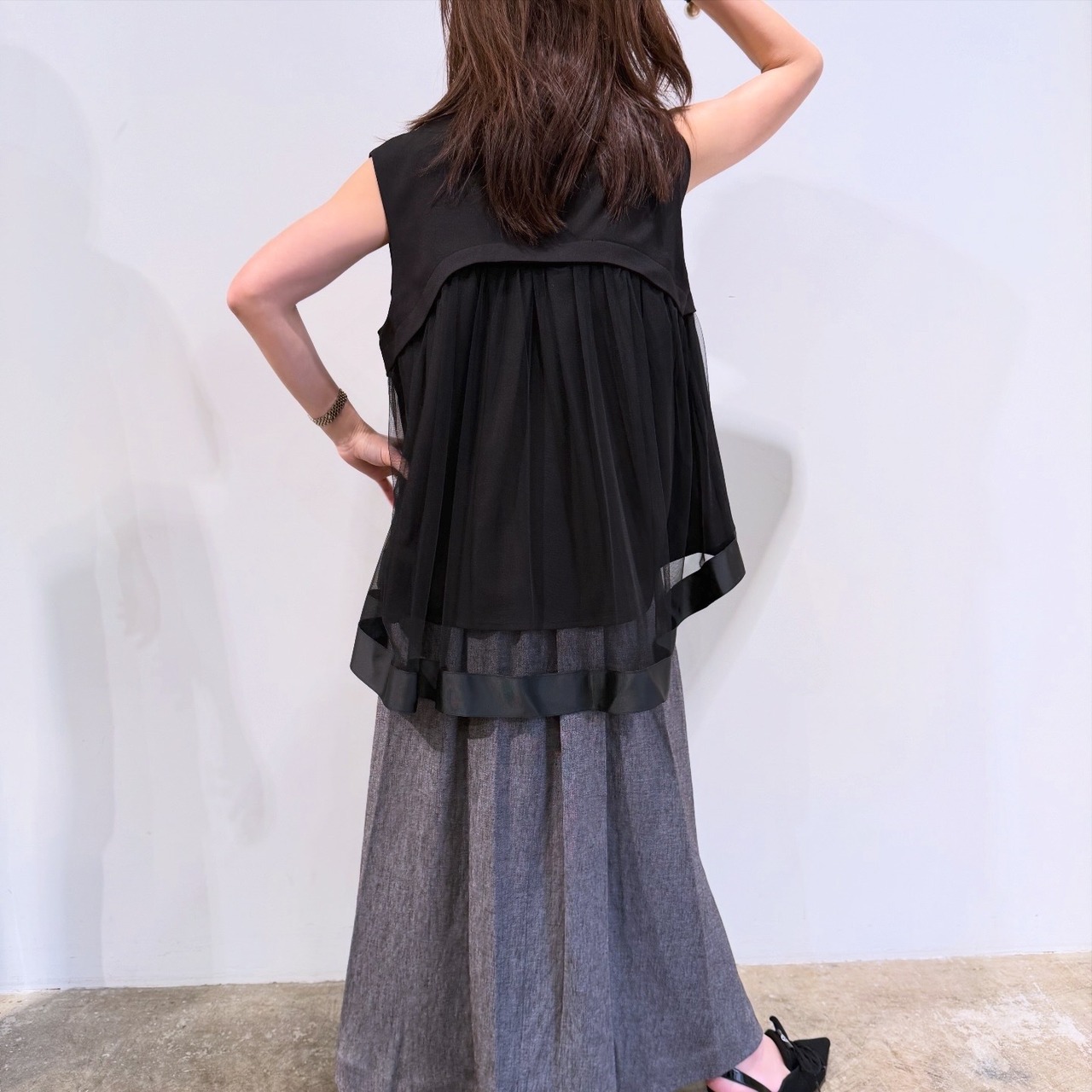 ルギバ lugiva tokyo バックチュール重ねベスト