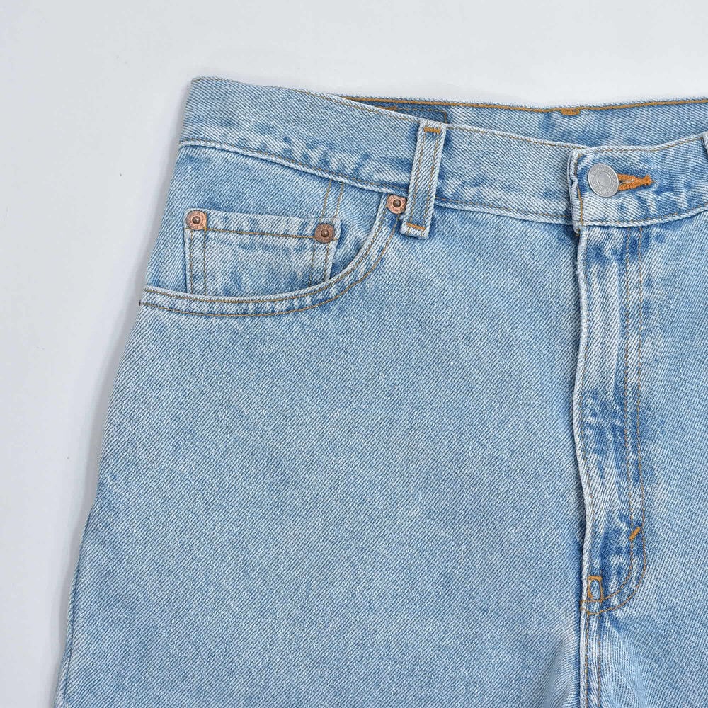 00s メキシコ製 Levi's 550 リーバイス カットオフ フリンジ デニム