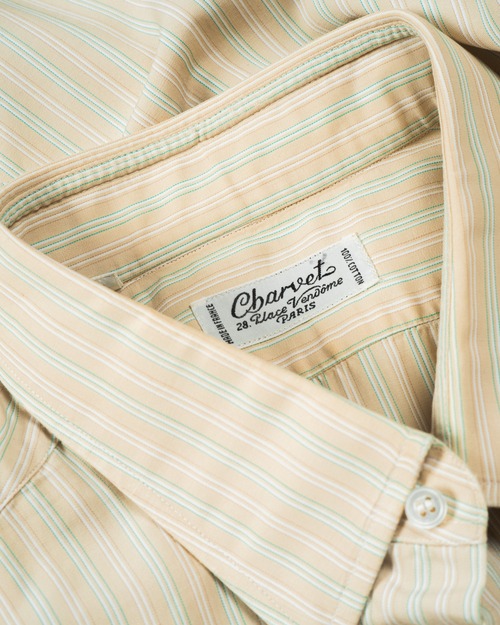 [80's] "Charvet" Multi Stripe Cotton Shirt (Made in France)
