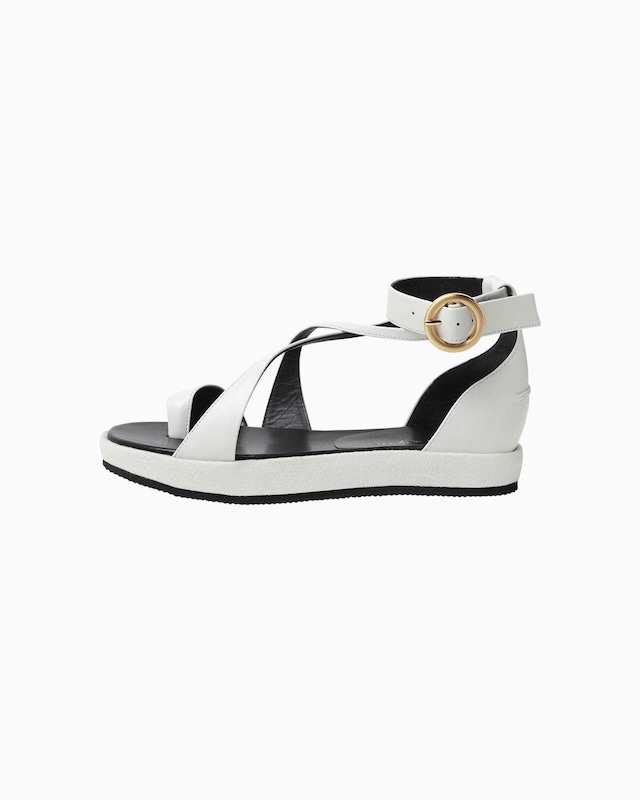 【Mame Kurogouchi】Curved Line Ankle Strap Sandals  MM22SS-AC308