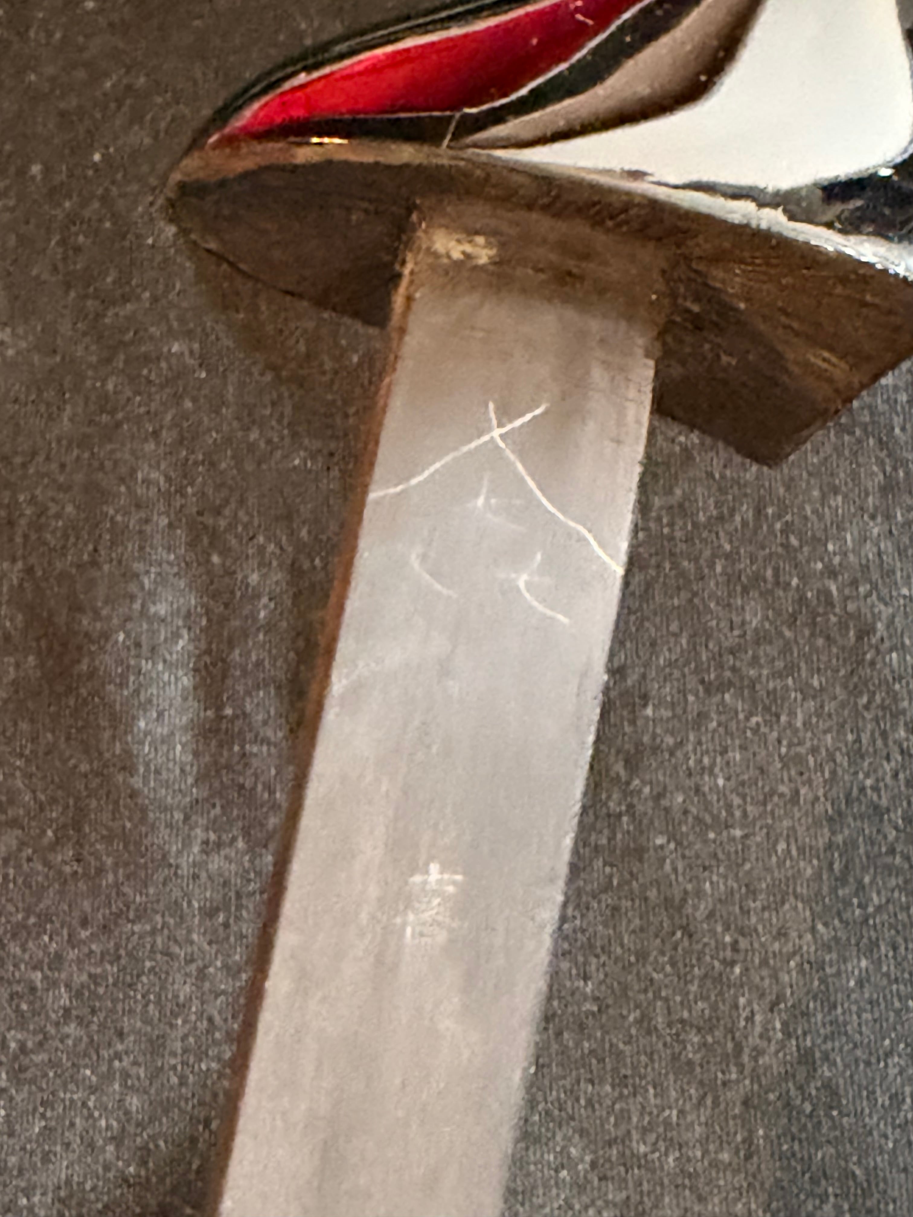 泡瀬の喜屋武か？ 手作り感のある古三線與那城型 八重山黒木 現状