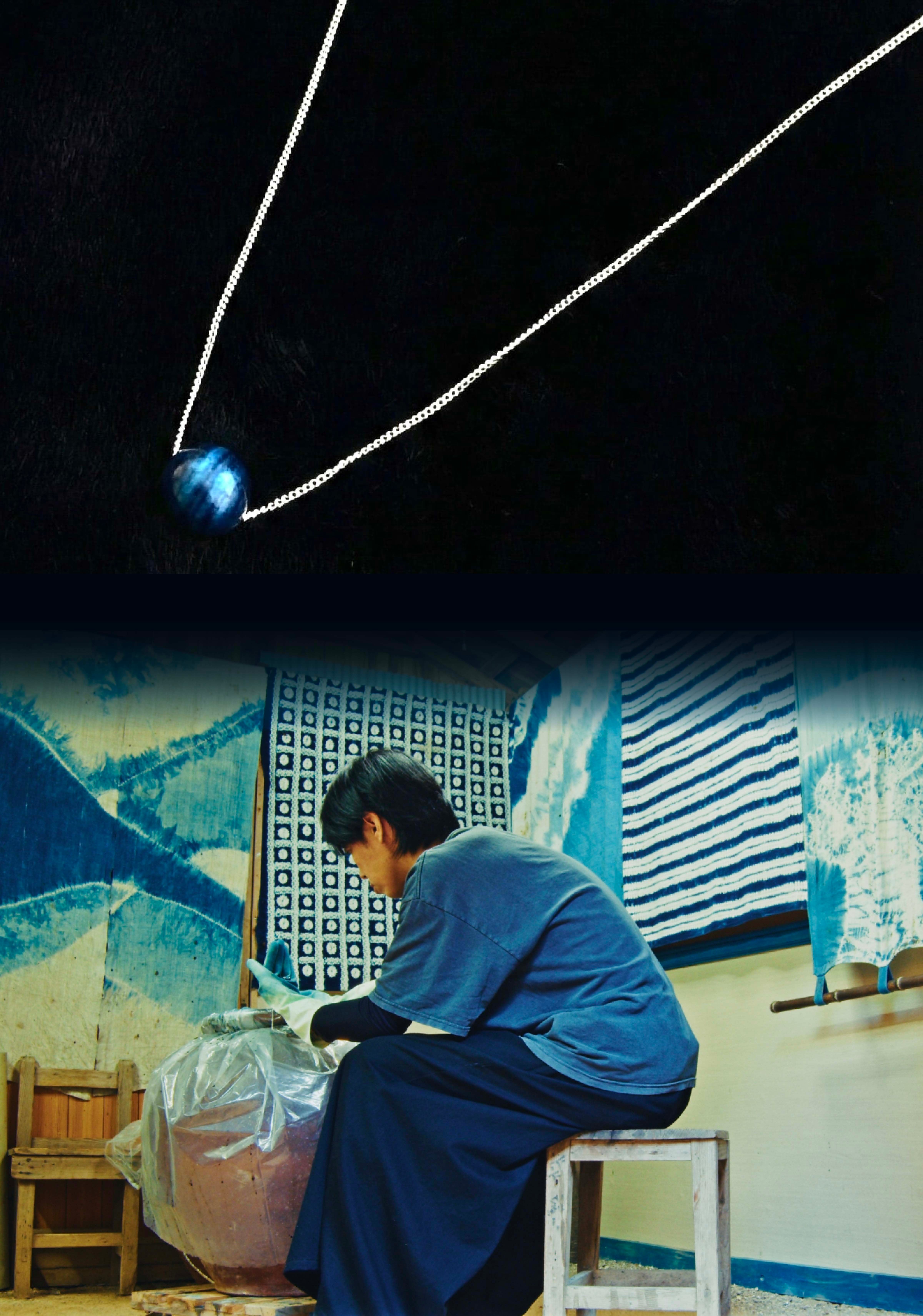 藍珠 -BLUE PEARL-】 藍染真珠 / 天然あこやパール | 青木被服 公式