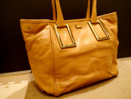 定番◆Chloe クロエ エテル A4対応レザー トートハンド バッグ茶◆