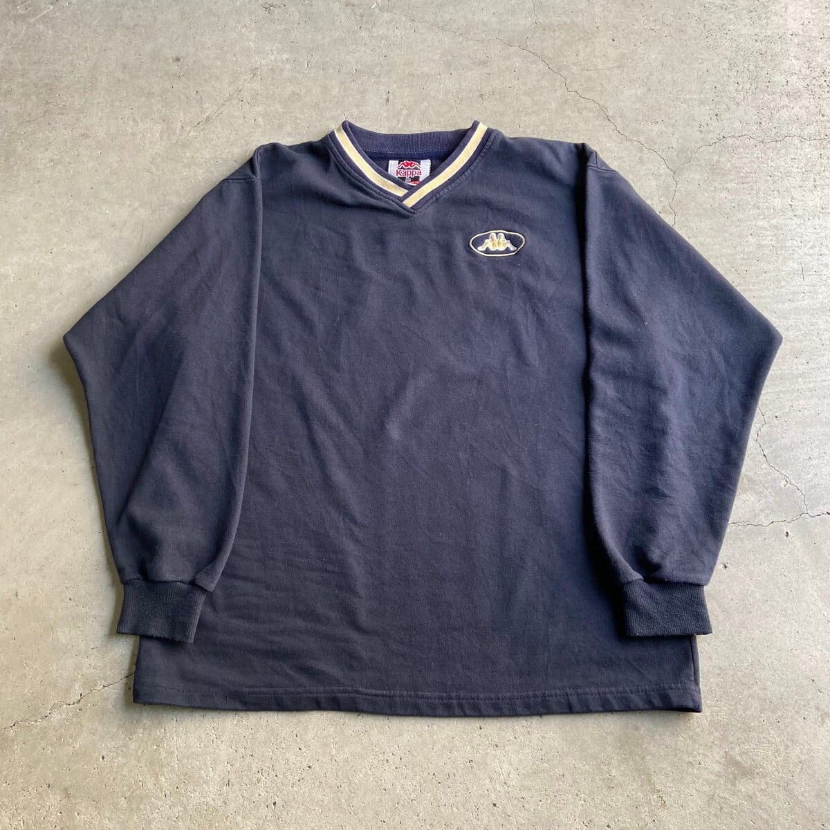 【希少】KAPPA｜カッパ　90S　ハーフジップ　半袖シャツ　Tシャツ　Lサイズ