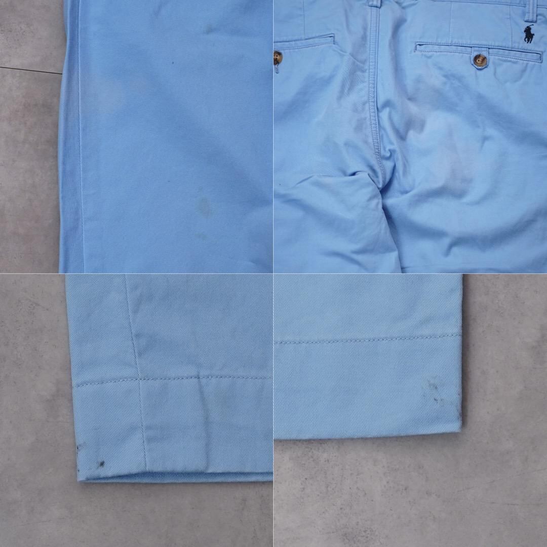 ポロ ラルフローレン W32 ポロチノ チノパン ポニー 刺繍 水色 14912