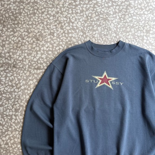 STUSSY / 90’s “STAR logo” sweat 白タグ size L