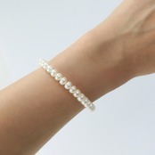 美しい大人おしゃれなアイテム！シンプル パール シルバーブレスレット br1008