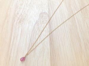 14kgf pink saffire necklace 