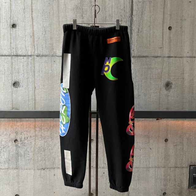 HERON PRESTON  SHORT LEG SWEATPANTS GLOBAL C  BLACK