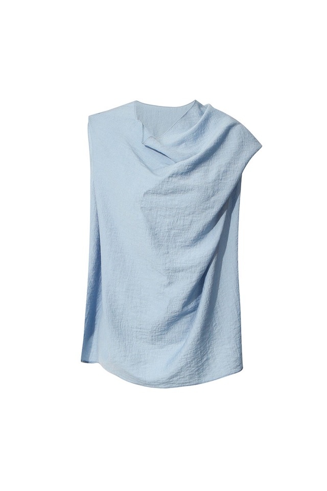 [LE17SEPTEMBRE] DRAPE SLEEVELESS BLOUSE [LIGHT BLUE] 正規品 韓国ブランド 韓国通販 韓国代行 韓国ファッション LE 17 SEPTEMBRE ル 17 セプテンバー le 917韓国 店舗