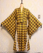 ライン入りチェック羽織りジャケット