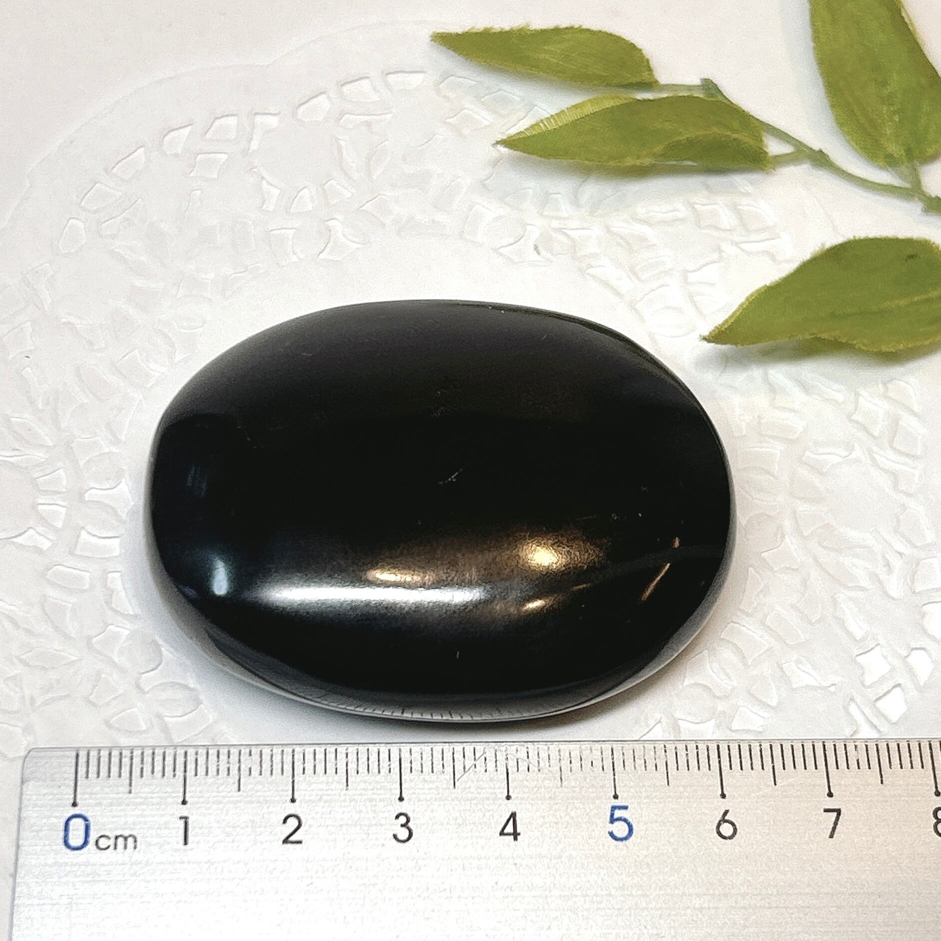 E18695】ブラックオニキス ペブル メノウ 天然石 鉱物 磨き石