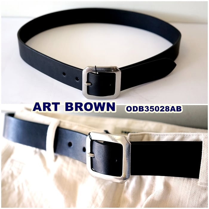 ARTBROWN(アートブラウン)メンズ レザーベルト ODB35028AB 本革 35mm幅