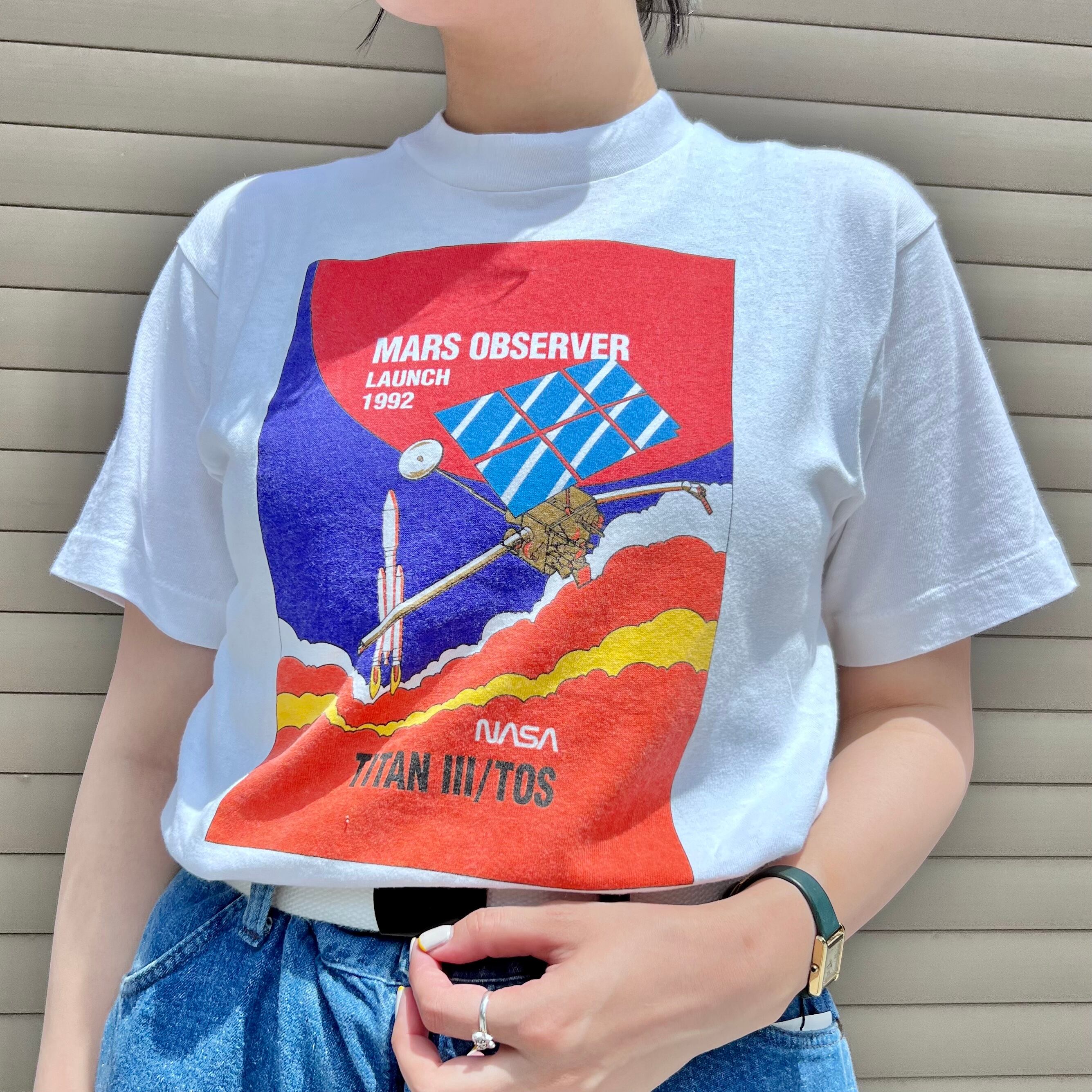 USA製 90年代 size : S NASA ナサ プリントTシャツ old tee 白 古着