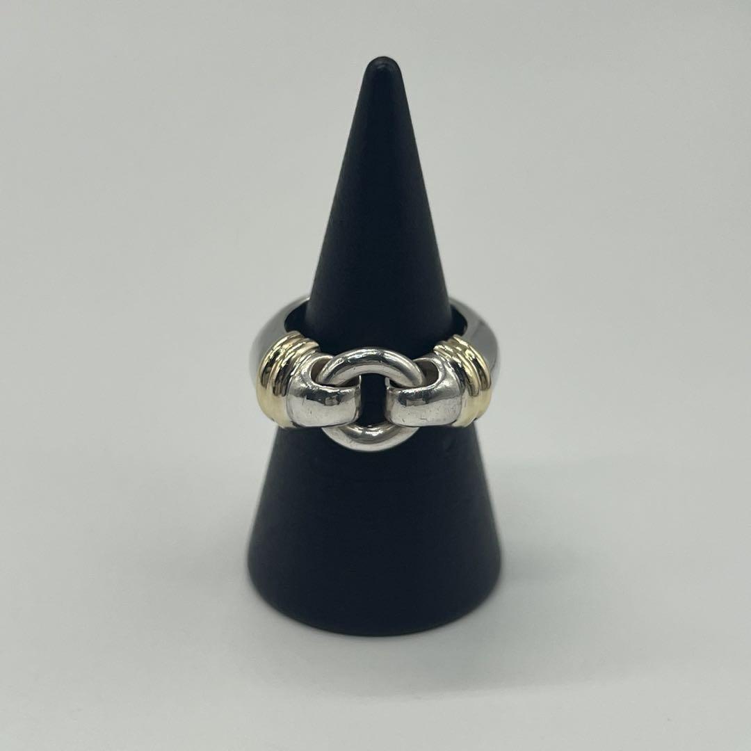 ティファニー TIFFANY サークルリング 11号 SV YG コンビ 希少