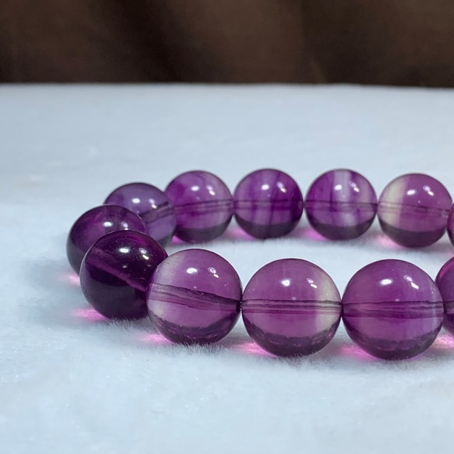 10.レア✩発色美✩パープルフローライトブレスレット