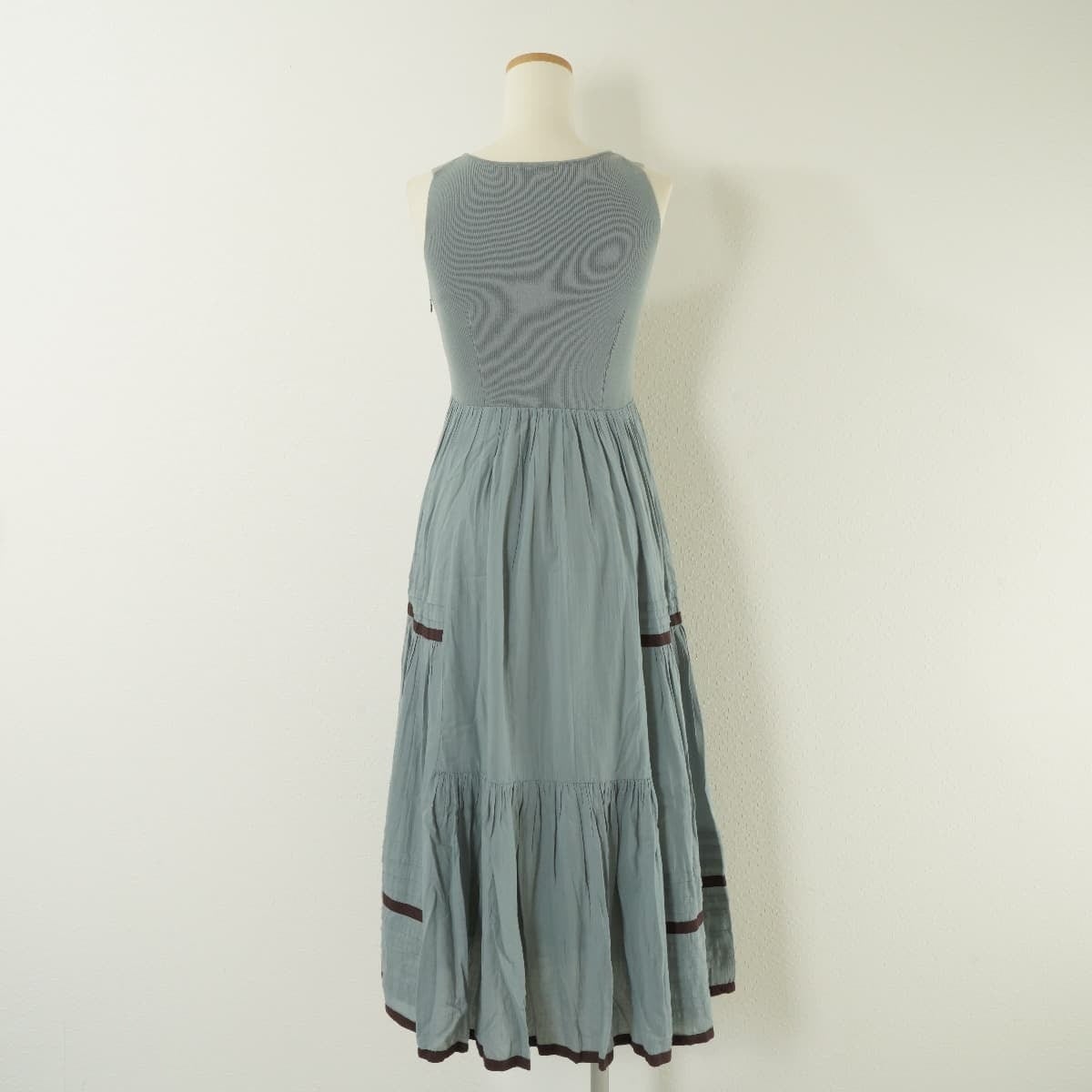 FRAY I.D フレイ アイディー コットン ギャザー ニット コンビ  