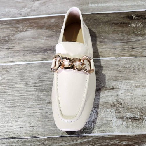 プラチェーンフラットローファー/レディース/38-13210M