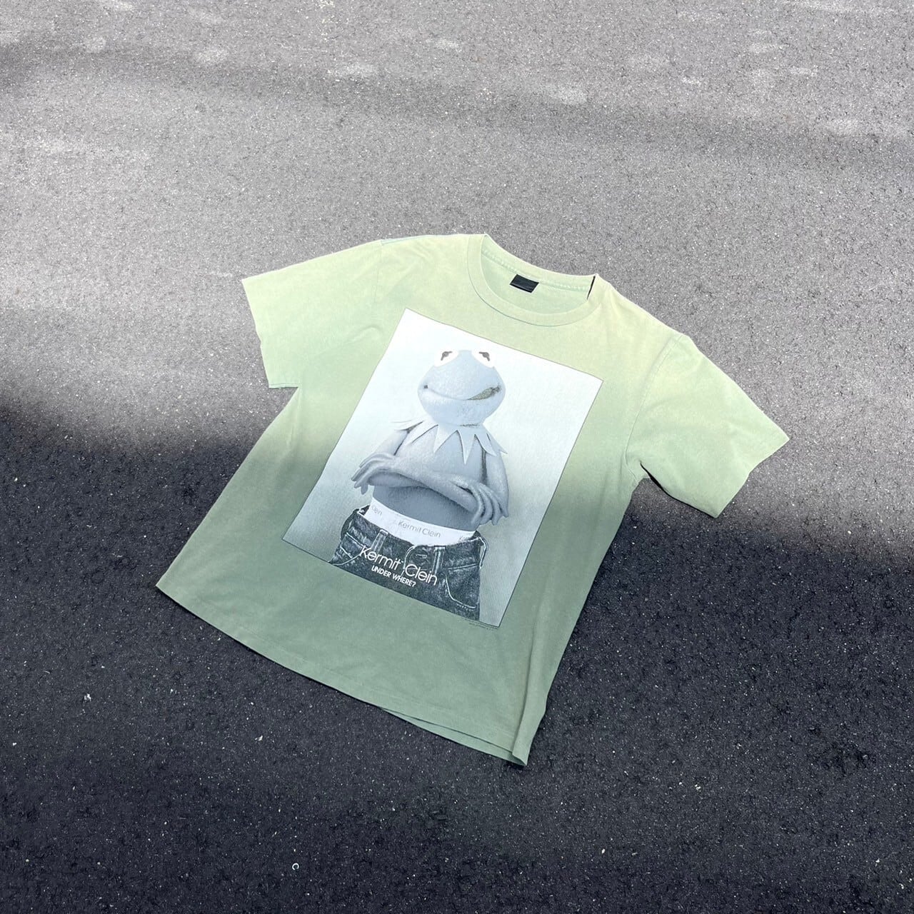 90s Changes "Kermit" "Calvin Klein Parody" Print Tee USA製