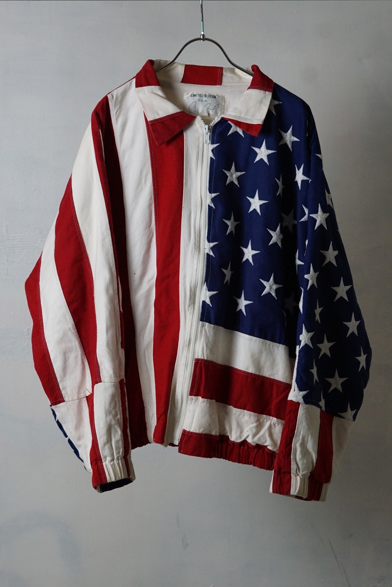 USA FLAG DESIGN COTTON BLOUSON