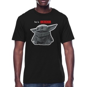 スター・ウォーズ Tシャツ Star Wars The Mandalorian Grogu He is Grogu Black