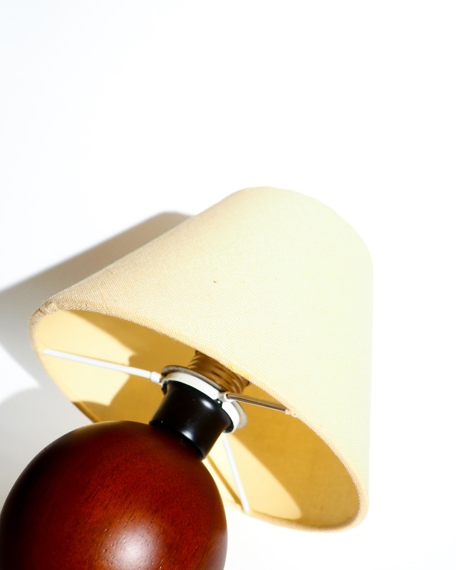 2008 Shade lamp with a wooden base