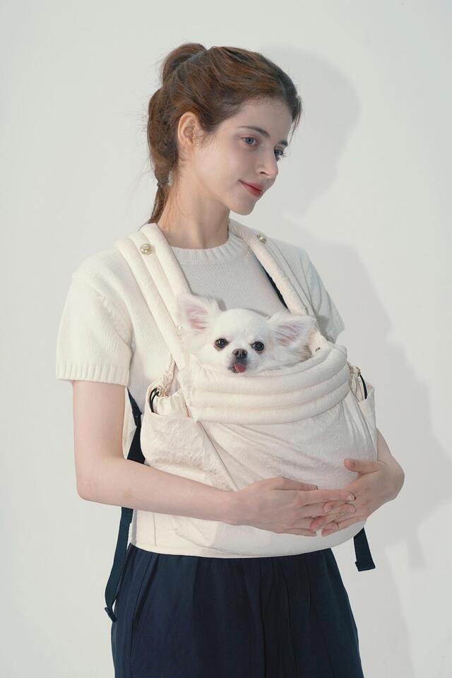 RIRIHUGフロントバッグ・スリング - (CREAM)