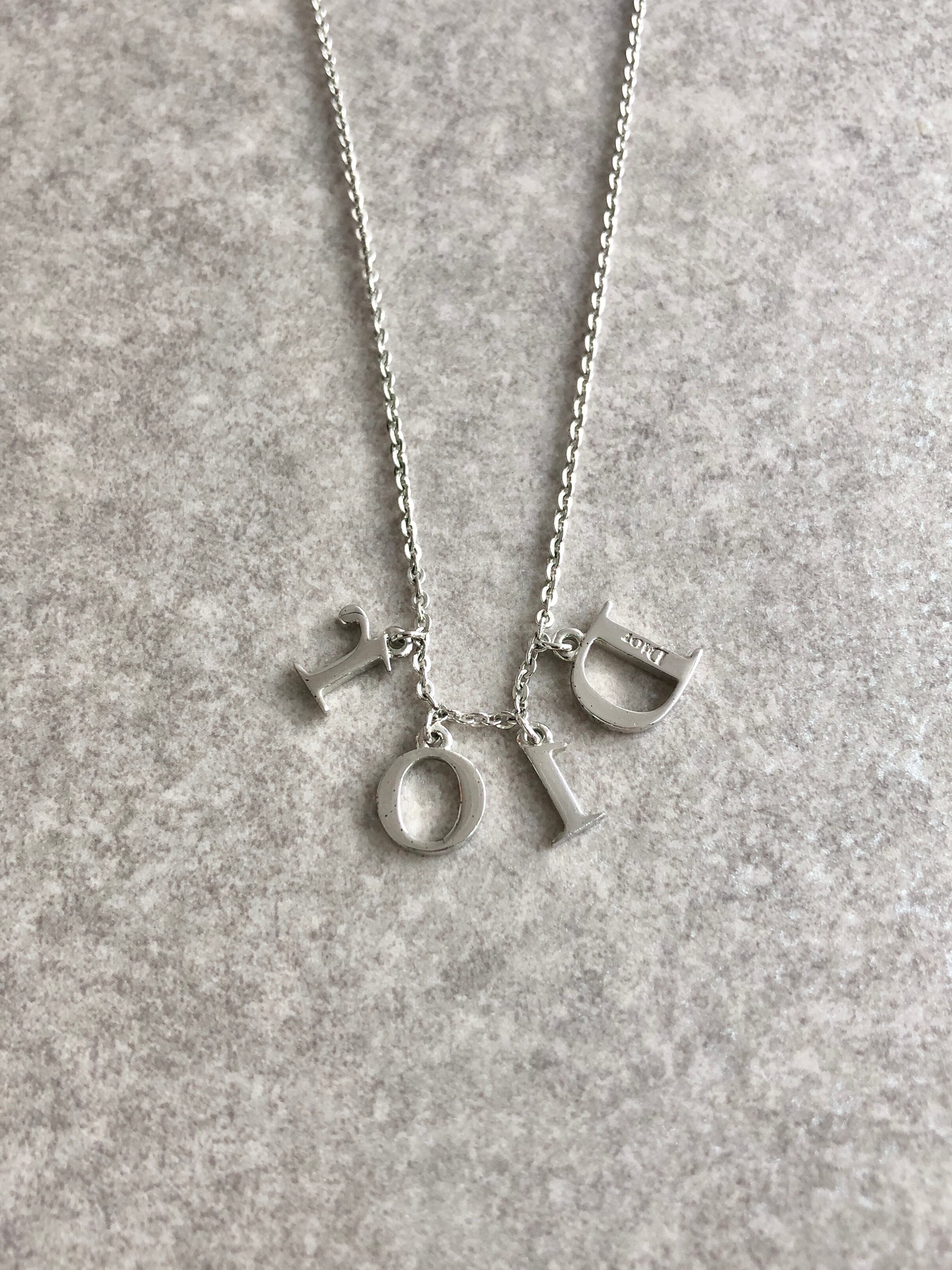 Christian Dior クリスチャン ディオール ネックレス シルバー ロゴ