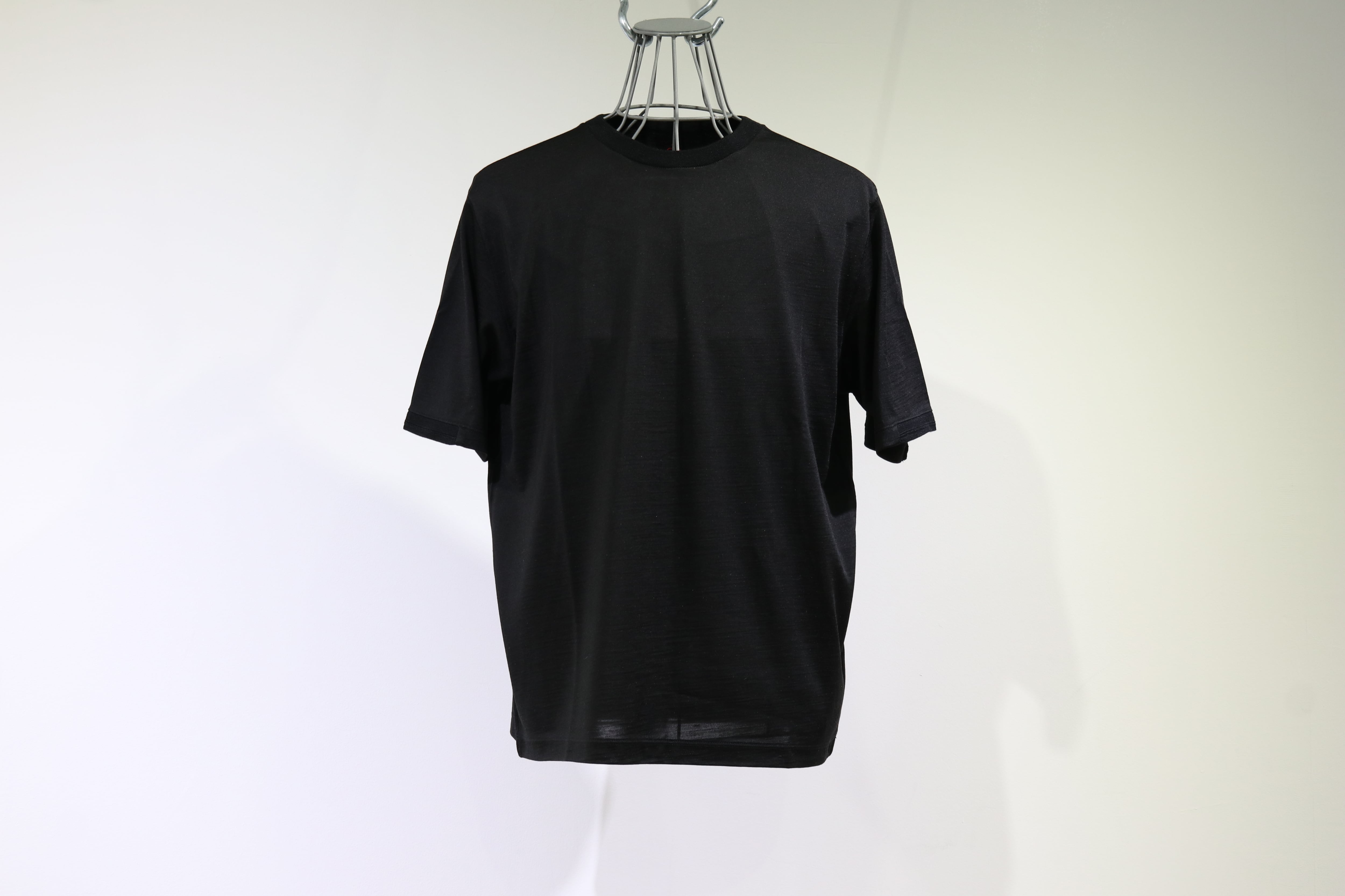 SIDE SLOPE(サイドスロープ) EX. SILK TEE BLACK - Tシャツ/カットソー