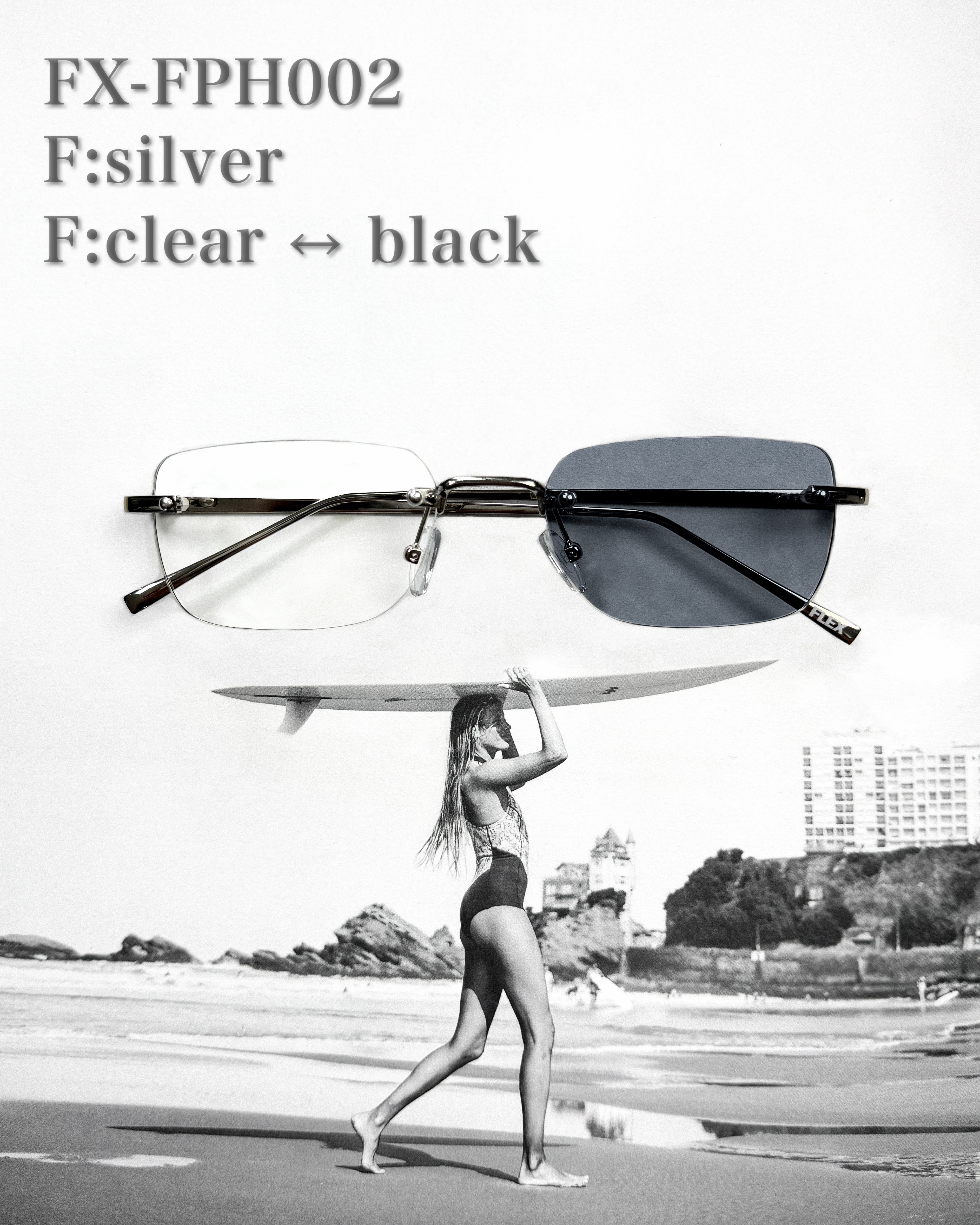 フレアーツーポフレーム 調光レンズ搭載【2color】frameres square 2 sunglasses | FLEX公式