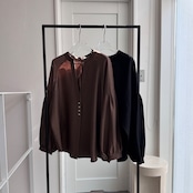 【受注予約:6月上旬入荷予定】スラブキーネックたぽ袖SH/モカ