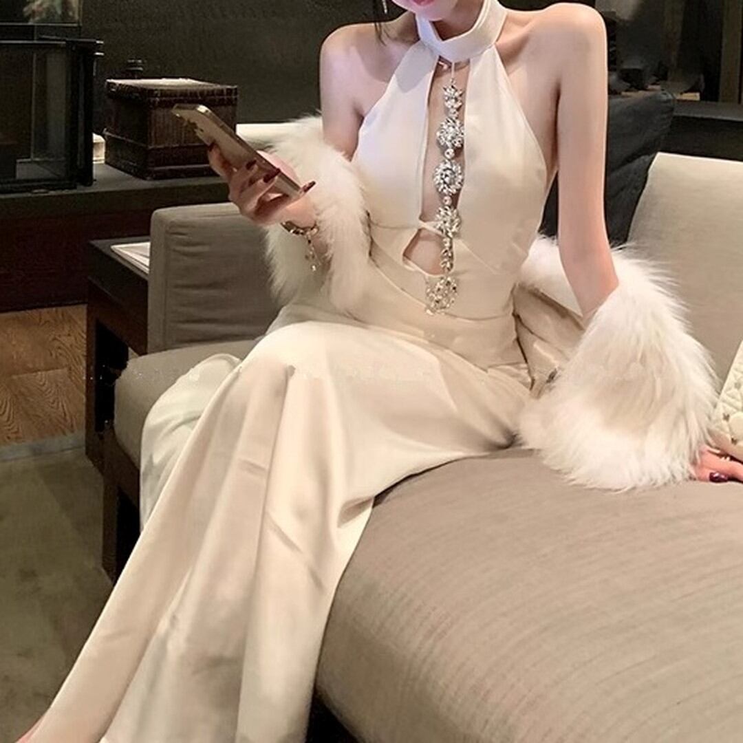 Sleeveless Long Skirt Dress  V2734