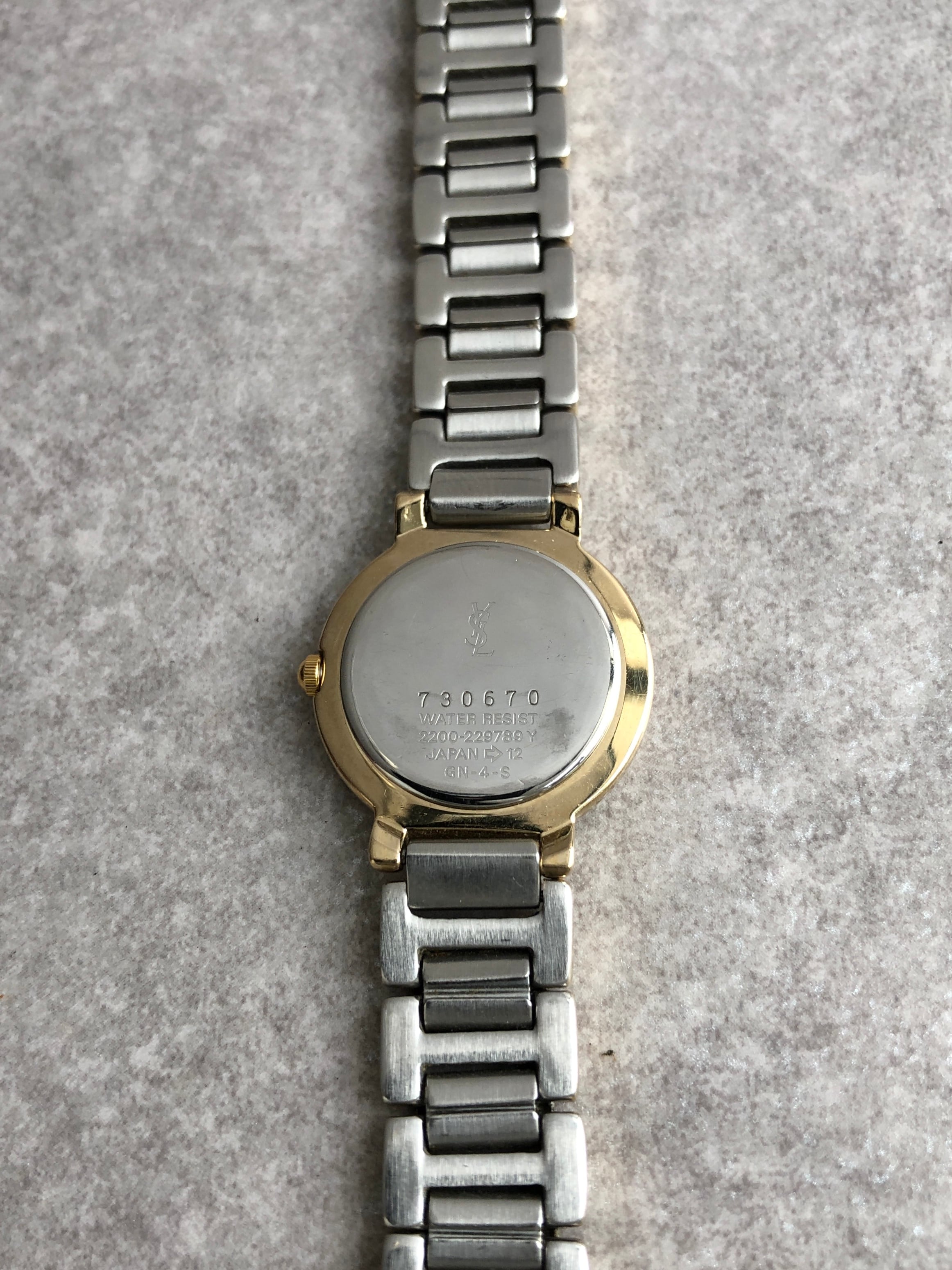 Yves Saint Laurent イヴ・サンローラン 腕時計 シルバー×ゴールド
