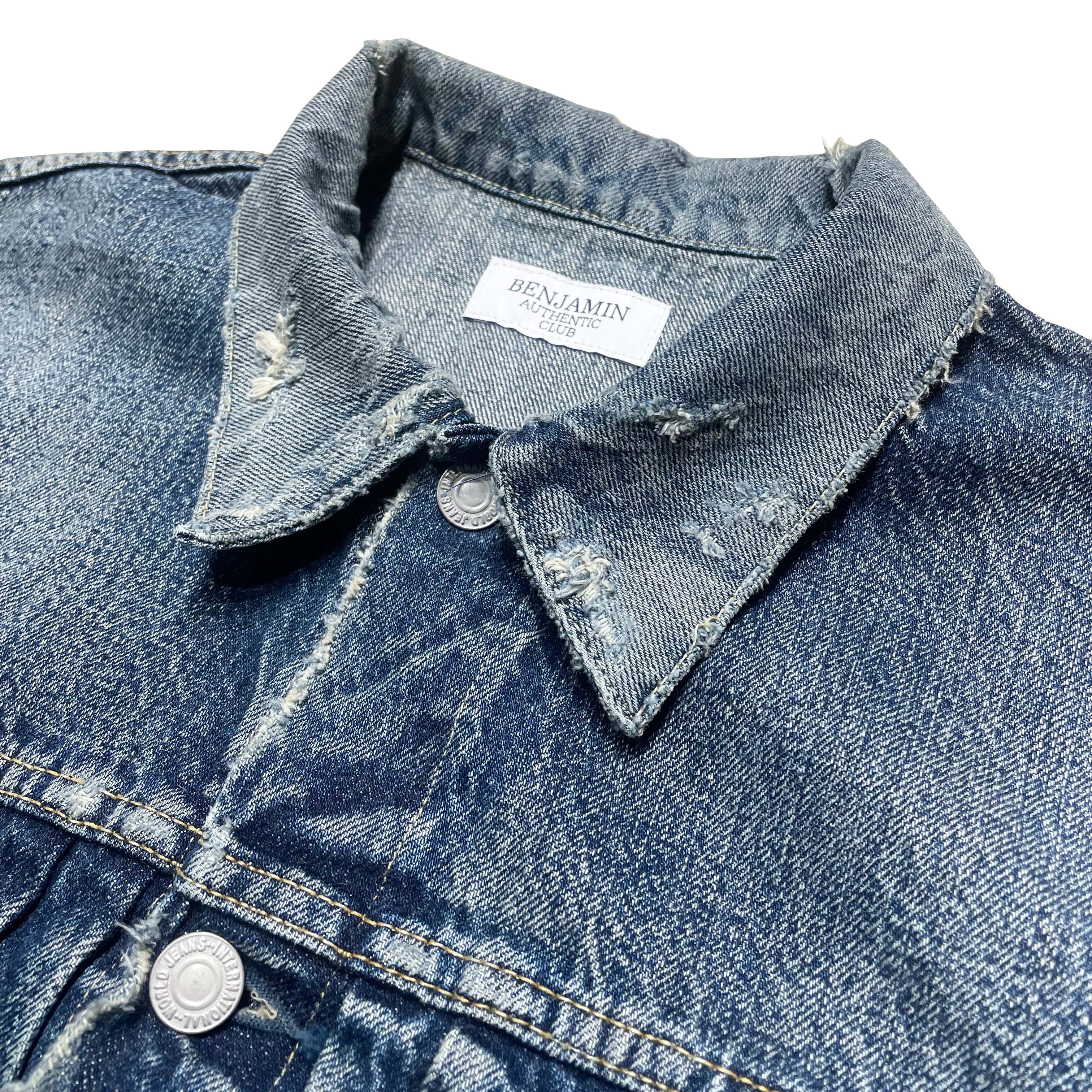 Benjamin Authentic Club Vintage Wash Denim Trucker Jacket Japan