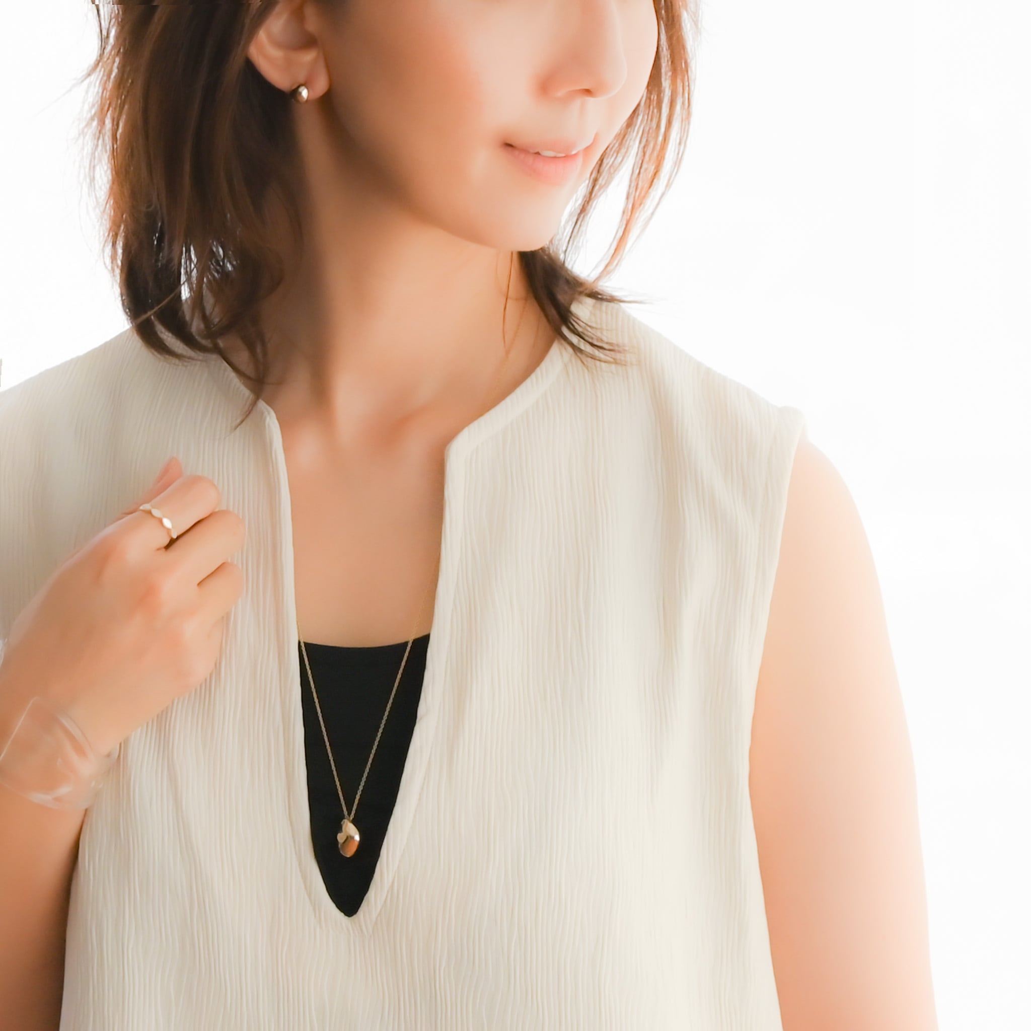 K18　エメラルド　２連ロングネックレス　２WAYデザインアレンジ K18エメラルド2連ロングネックレス2WAYデザインアレンジ