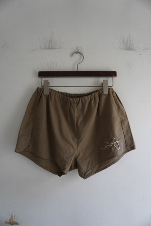"Carny Couture × minoi" Embroidery Military Shorts (L)