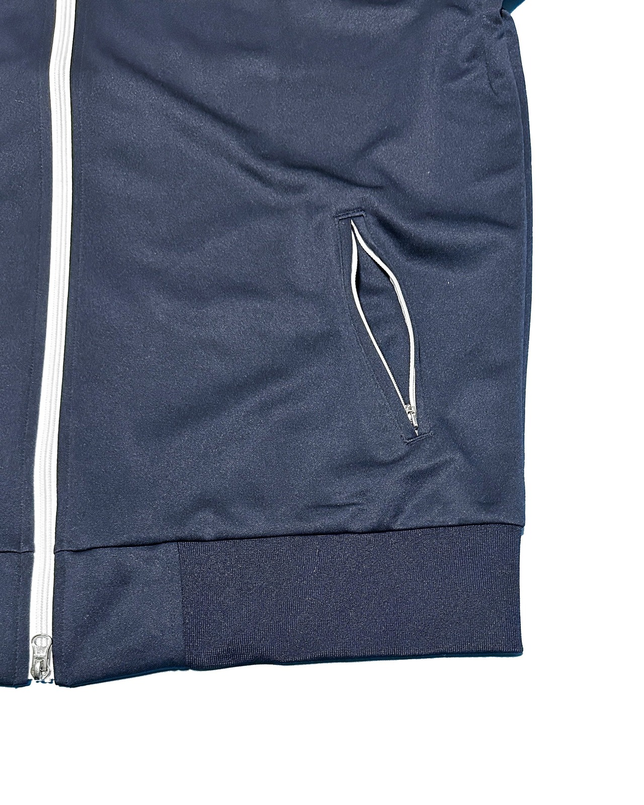 BASIC ONE POINT TRACK JACKET - NAVY / WHITE
