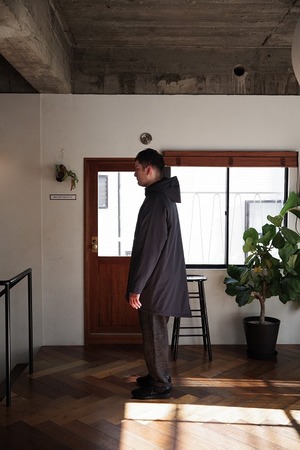 Nylon Padded Hoodie Coat