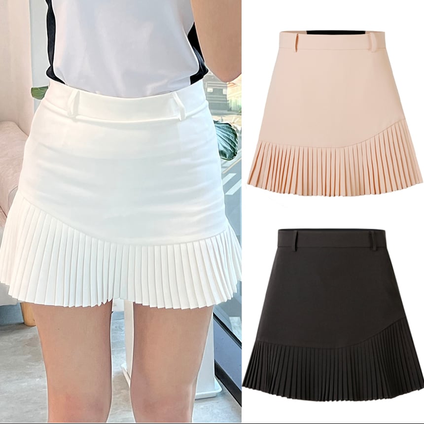 ソフトカラープリーツスカート (3colors)
