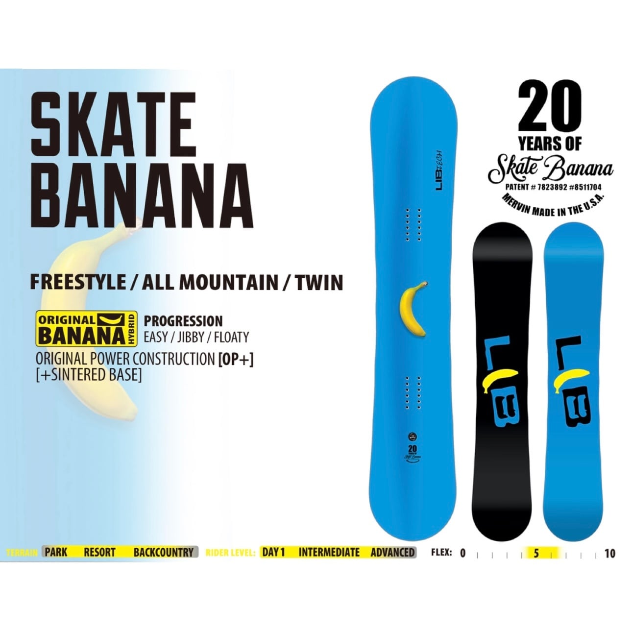 26/27 LIB TECH 『 SKATE BANANA 』 リブテック スノーボード 日本正規