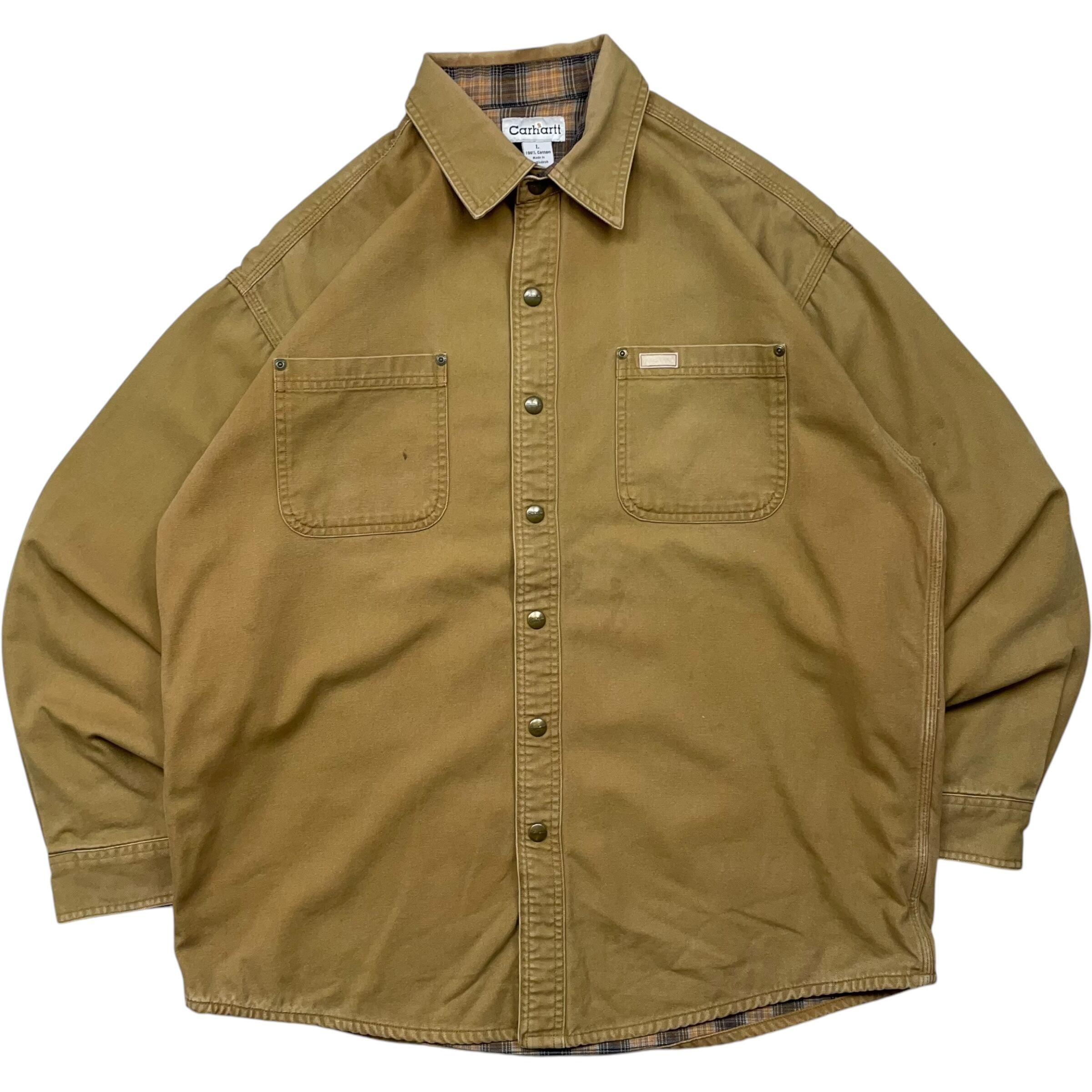 《L》Carhartt カーハート 長袖シャツ ダックシャツ ブラウン no.5137
